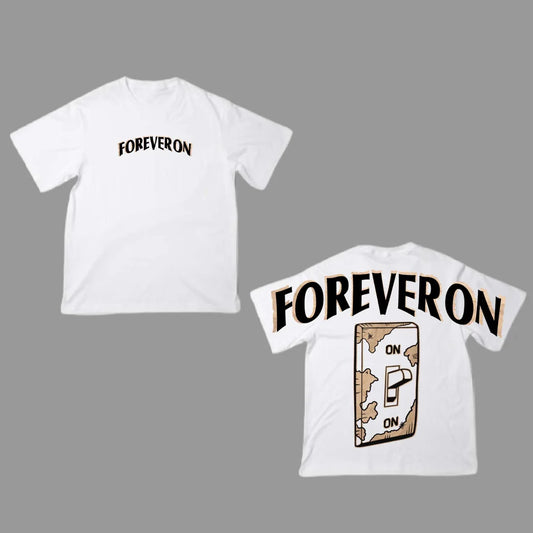 FOREVERON "On P On" White Graphic Tee